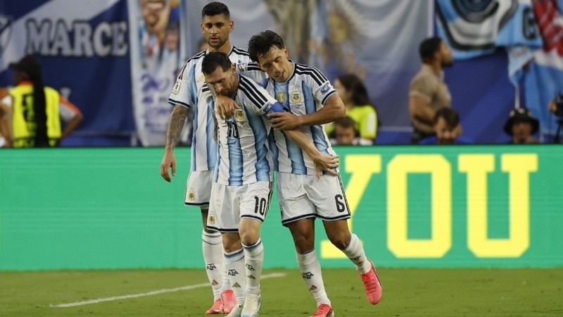 Los goleadores de una noche increíble en Miami (EFE).