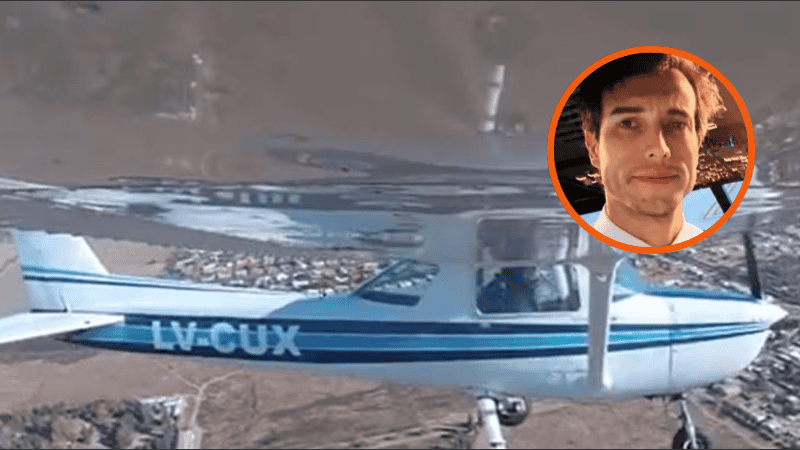 El instructor se arrojó de una avioneta mientras su alumna debió aterrizar sola.