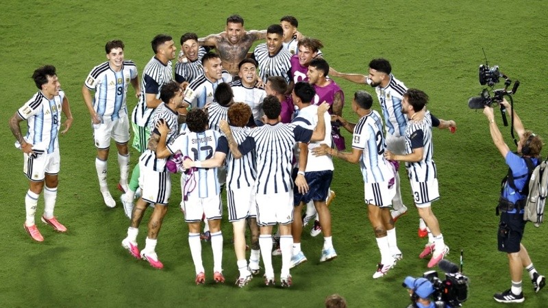 Argentina celebra, tras una victoria agónica (EFE).