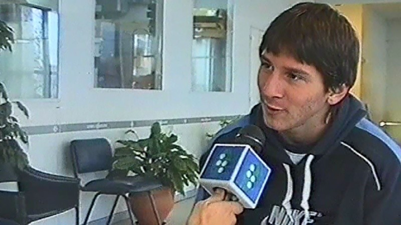 La nota a Messi en 2004 emitida por Canal 4 de Cablehogar.