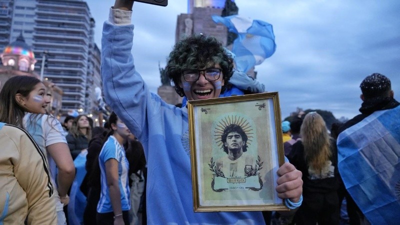 Maradona presente en los festejos