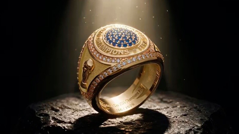 Así será el anillo de campeón para los jugadores ganadores.