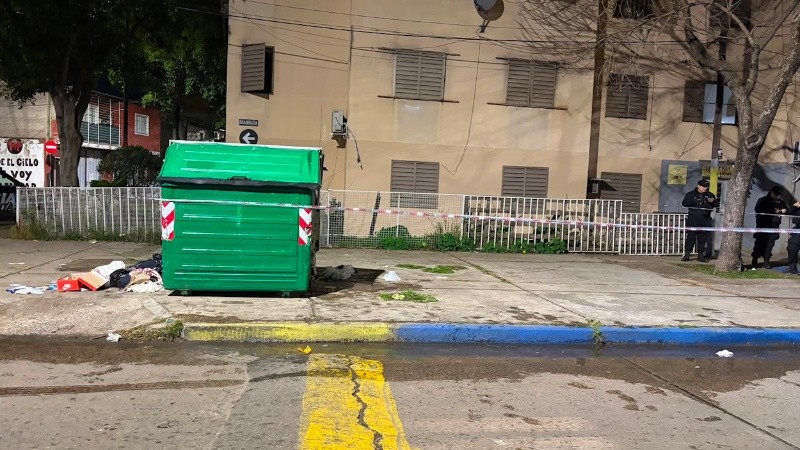 La escena del crimen que tuvo lugar este jueves.