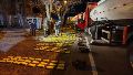 Los paquetes estaban escondidos en distintas partes de los camiones cisterna, que transportaban combustible.