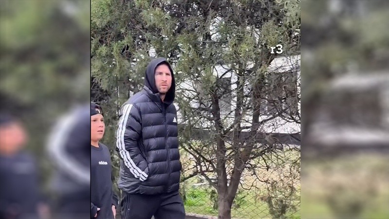 Messi en Arroyo Seco para ver a Leones.