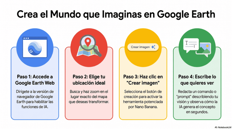 Paso a paso de cómo crear imágenes con la IA dentro de Earth.