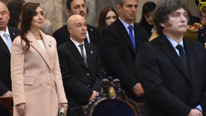 Villarruel y Milei en el Tedeum del pasado