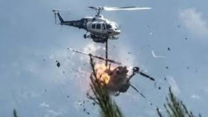 Habían despegado desde la base aérea de Elefsina y operaban en condiciones de visibilidad y navegación extremadamente adversas. Captura de video