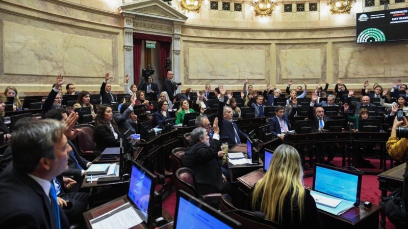 El Senado en la sesión de este jueves.