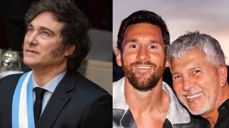 Milei despidió a Jorge Messi y reconoció a Lionel.