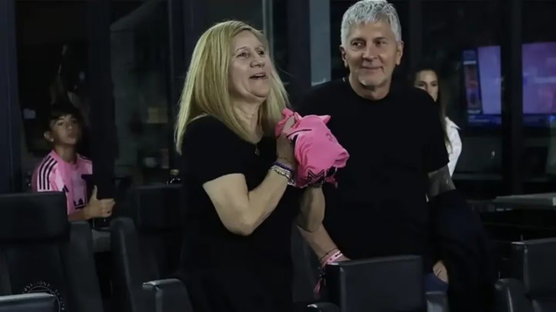 &nbsp;Celia y Jorge Messi. 