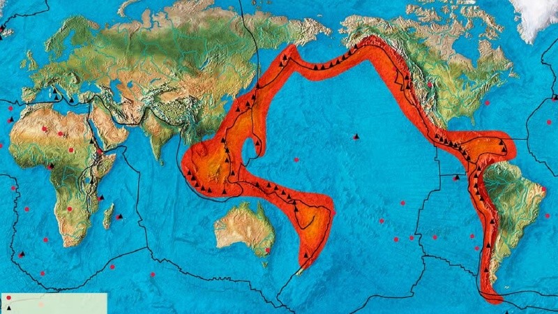 El Cinturón de Fuego del Pacífico concentra la mayor parte de la actividad sísmica y volcánica del mundo.
