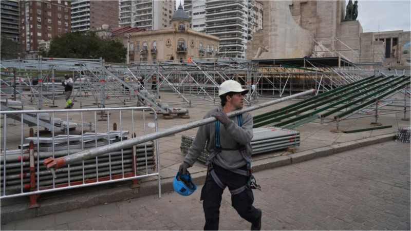 El Monumento se empieza a transformar para la inauguración de los Juegos Suramericanos 2026.