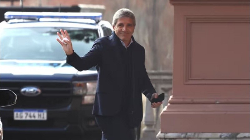 Luis Caputo, en la Casa Rosada.