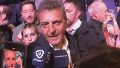 Massa en diálogo con la prensa en Rosario.