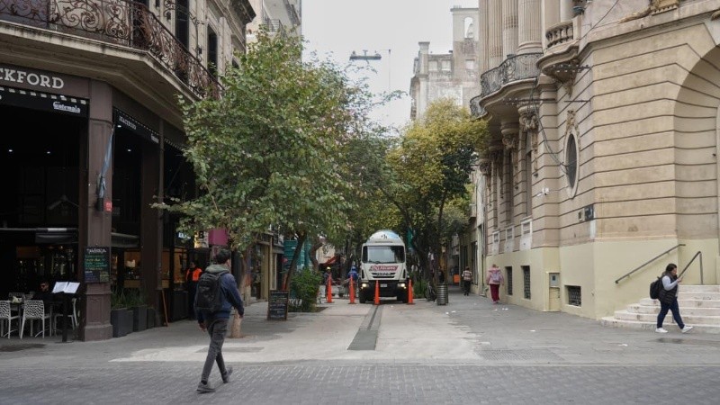 La zona de Córdoba entre Maipú y Laprida, una de las posibles para montar el barrio Chino. (Alan Monzón/Rosario3)