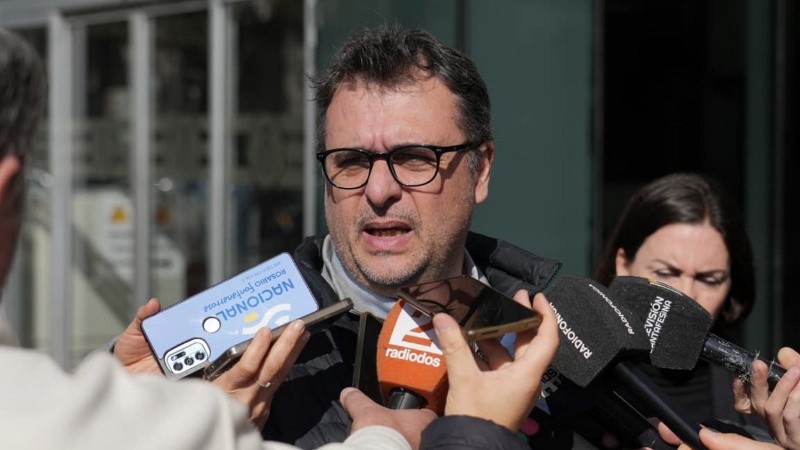 Sebastián Chale este martes por la mañana en el centro de Justicia penal.