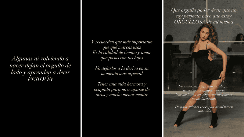 Las historias que publicó Melody Luz en Instagram.&nbsp;