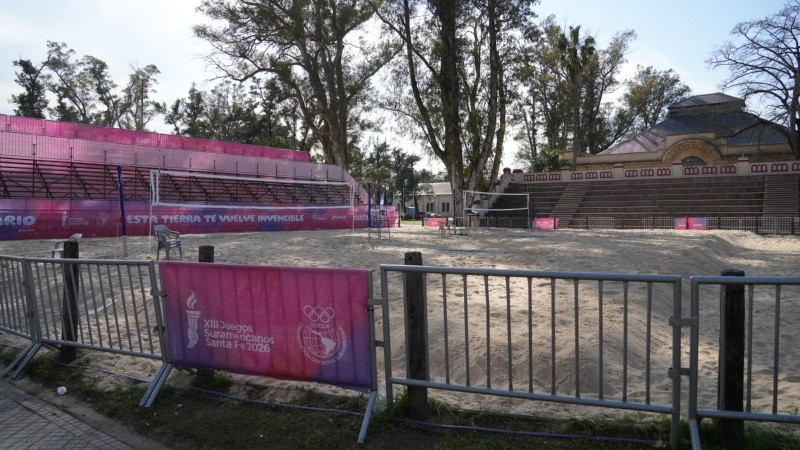 Una de las tantas cancha de Voley playa en la ex Rural.