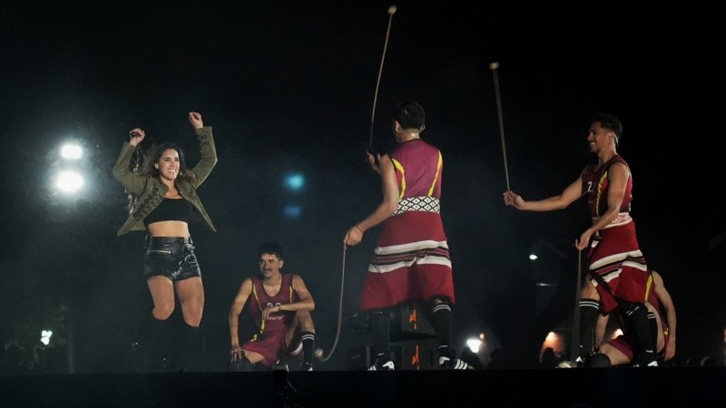 Uno de los números musicales de La Sola durante el show.