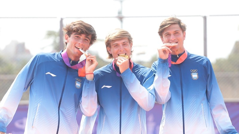 Triple podio argentino en tenis masculino.