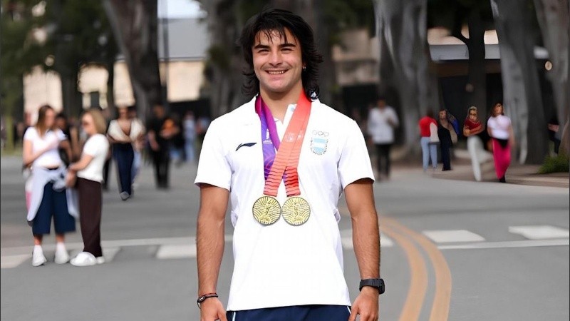 Santino Basaldella, uno de los medallistas rosarinos.