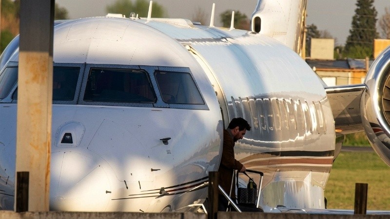 Messi llegó a Rosario.