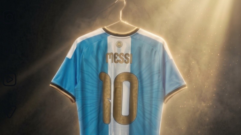 La camiseta edición especial que sortea Lotería de Santa Fe para homenajear a Messi