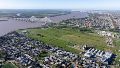 El área a urbanizar está ubicada junto al puente, en jurisdicción de Granadero Baigorria.