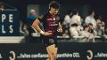El rosarino Bernardo Pucciariello en el debut en el primer equipo de Toulouse en el Top 14 francés con tan sólo 18 años.