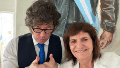 Milei y Bullrich. La senadora se diferencia apuntando a los votos que el presidente pierde por el centro.