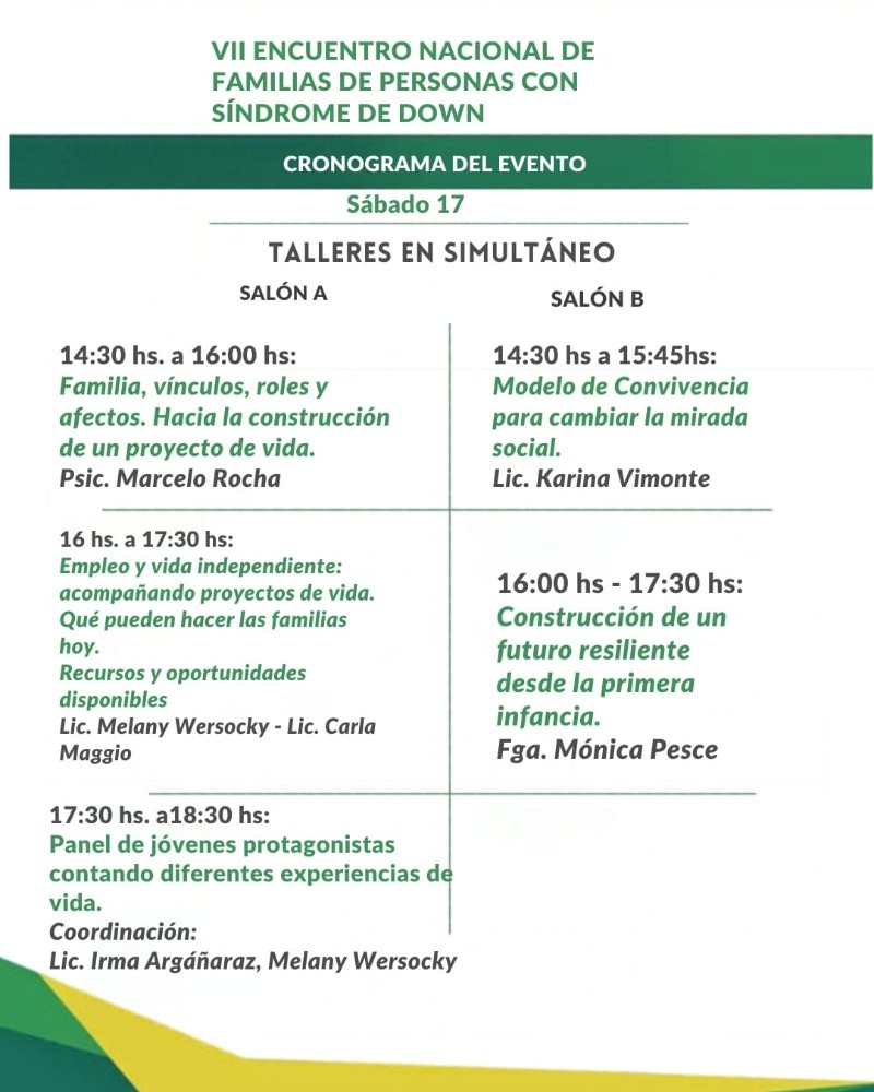 &nbsp;Las actividades del sábado