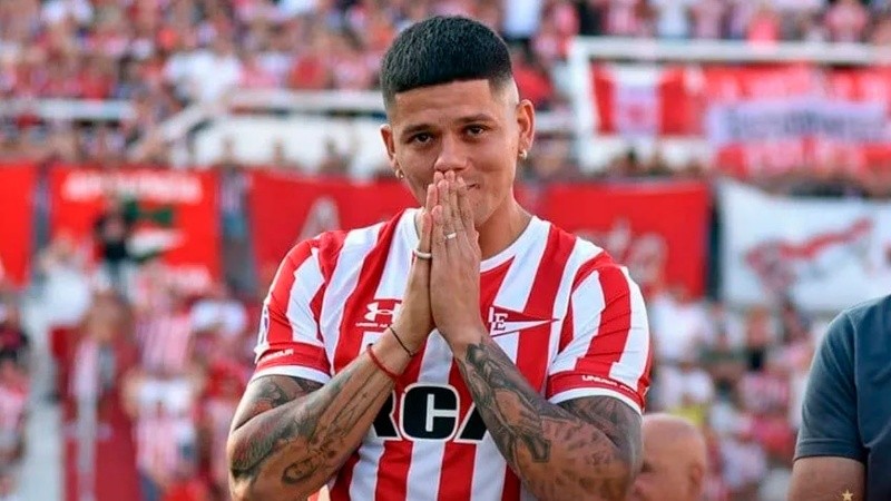 Marcos Rojo jugó el partido de vuelta por Copa Libertadores.