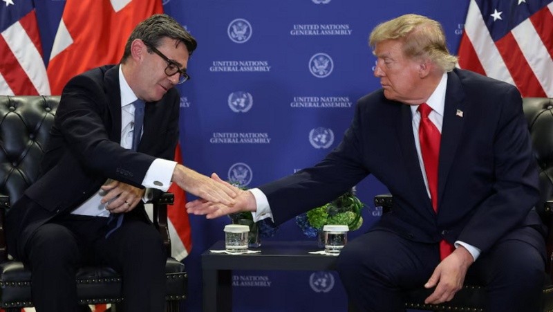 &nbsp;Donald Trump y Andy Burnham durante su encuentro oficial en Naciones Unidas (New York, Estados Unido.