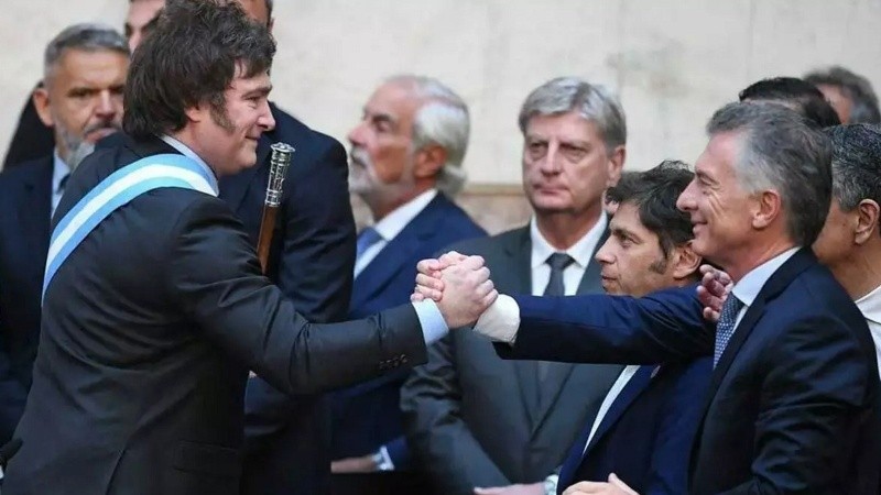 Javier Milei y Mauricio Macri.&nbsp;