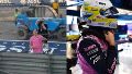 El piloto recibió alfajores de seguidores argentinos