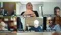Maximo Kirchner seguía el desarrollo de la audiencia vía Zoom.