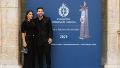 La pareja en la previa al premio