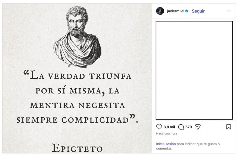 &nbsp;El posteo de Javier Milei tras su sobreseimiento en la causa Libra.