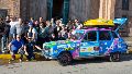 El auto con el que partirán rumbo a Brasil