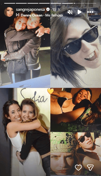  El collage de imágenes que subió la actriz en su cuenta de Instagram.