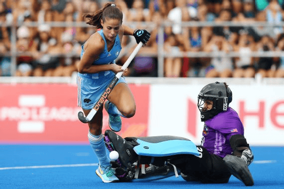 La exleona Lucina Von Der Heyde con la camiseta argentina.&nbsp;