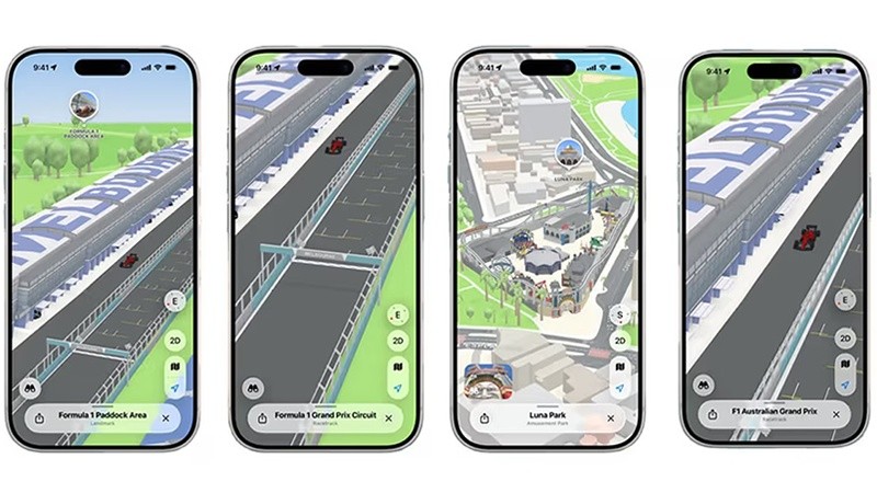&nbsp; Apple Maps suma modelos 3D de circuitos de Fórmula 1