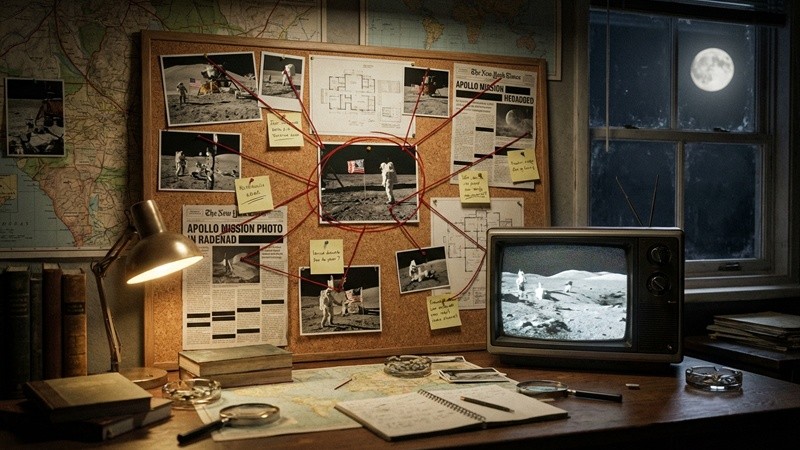 &nbsp;La conspiración conecta puntos; la evidencia, en cambio, no lo necesita