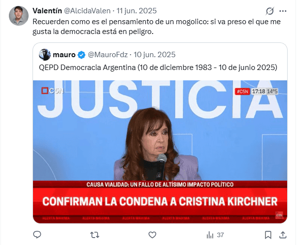 &nbsp;&nbsp;Captura de X.&nbsp;