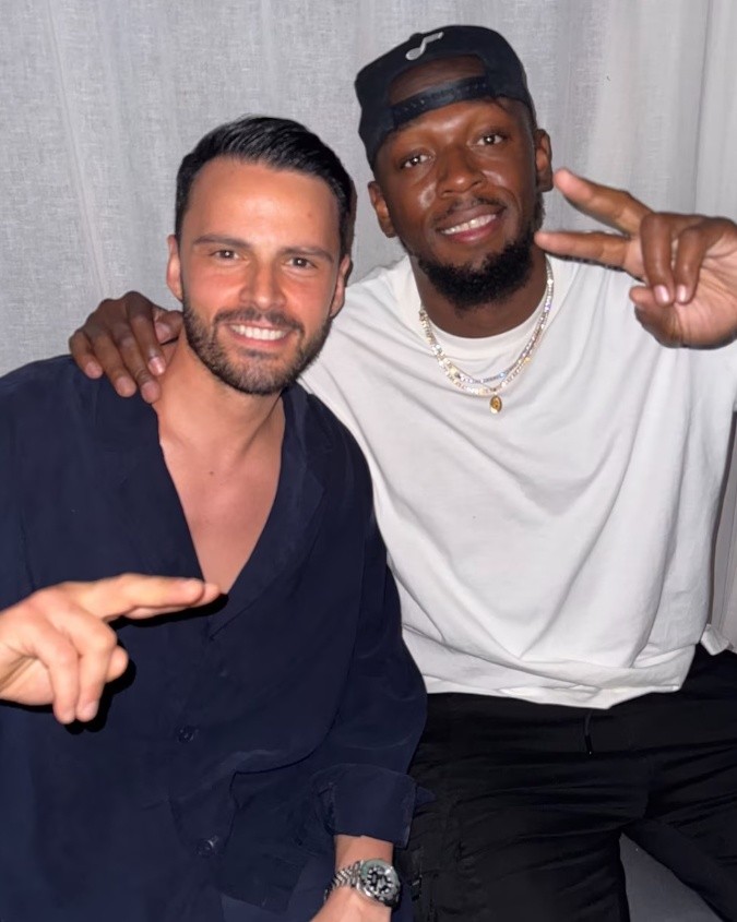 &nbsp;Usain Bolt, campeón olímpico, en una de las fiestas de la agencia (Instagram).