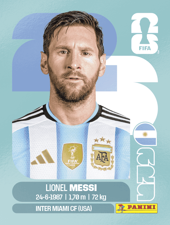 La figurita de Lionel Messi, siempre la más esperada. (Panini)