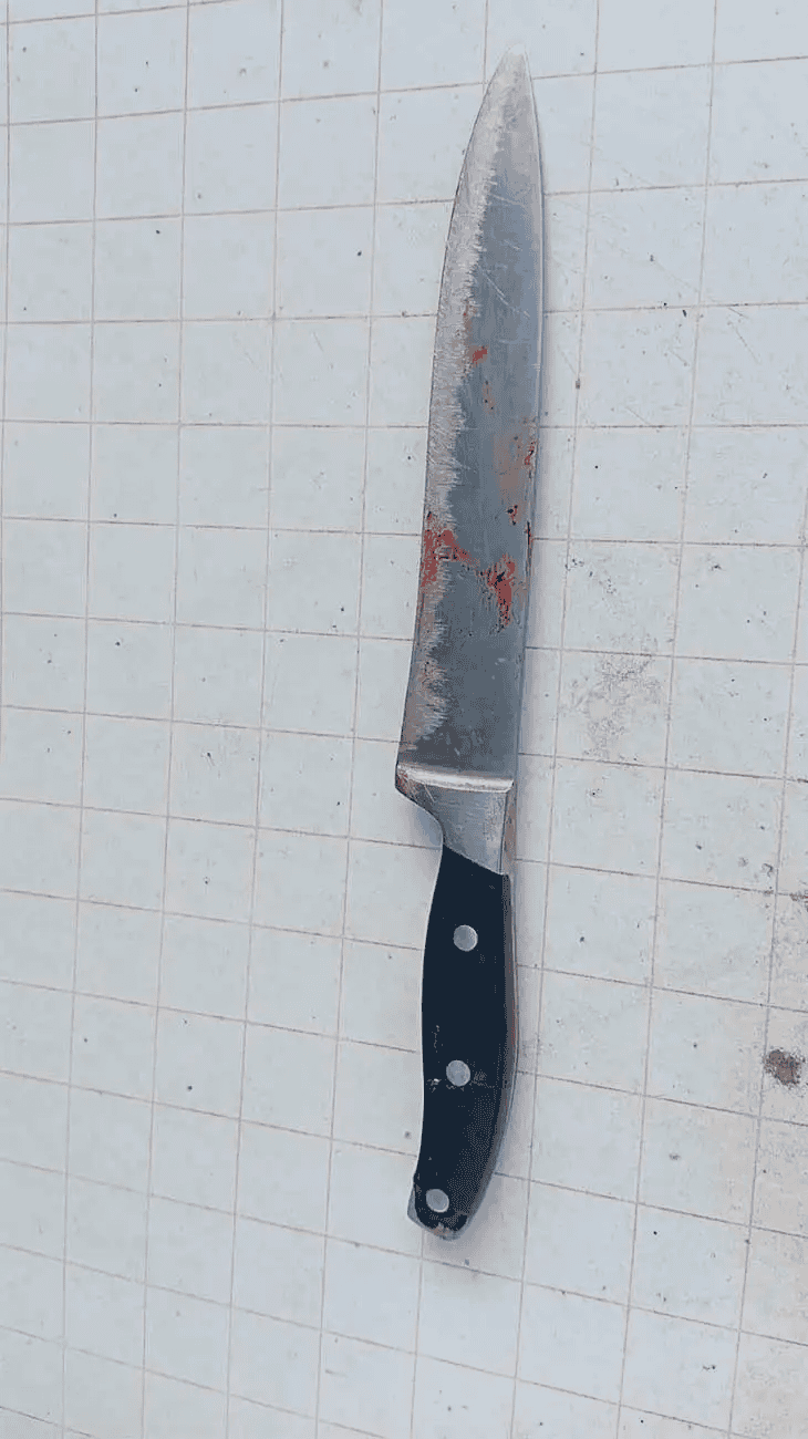 El arma homicida.