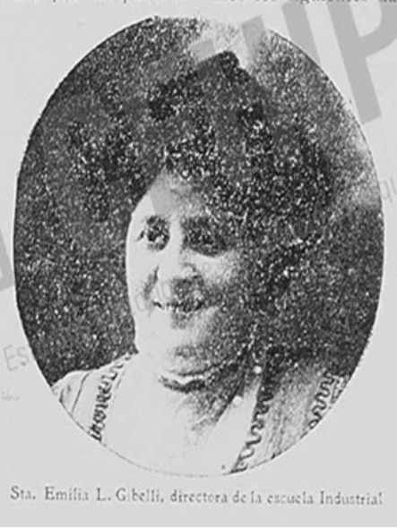 &nbsp;Emilia Luisa Gibelli,  una de las primeras maestras en los comienzos Revista Monos y Monadas, 4 de diciembre de 1910. Archivo digital de la Hemeroteca de la Biblioteca Argentina “Juan Alvarez” 