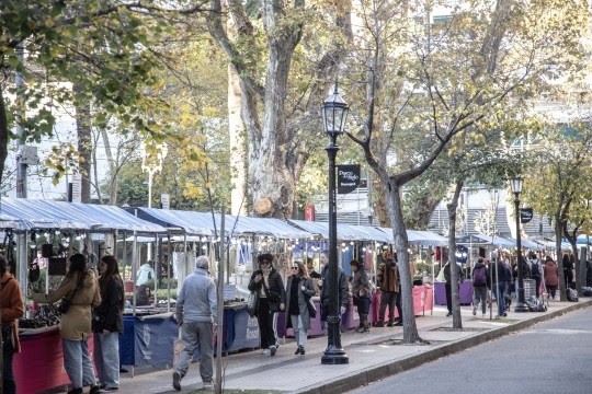 Feria en Plaza Pringles por el Día del Padre.&nbsp;